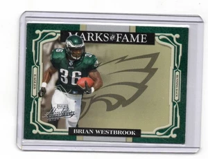 2007 Playoff Absolute Memorabilia Marks of Fame Brian Westbrook #001/100 EAGLES - Picture 1 of 3