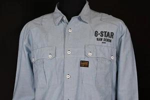 G-Star Raw Viktor Rotar Camicia Uomo Blu Camicia Manica Lunga Taglia 3XL - Foto 1 di 7