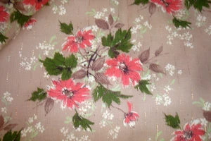 Cortina de ducha personalizada sin usar de colección tela de corteza floral plisada y forrada 82" lg - Imagen 1 de 10