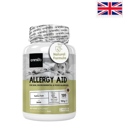 High Strength Dog Allergy Aid - 120 Tablets - Supports Digestion & Allergies - Image 1 of 4