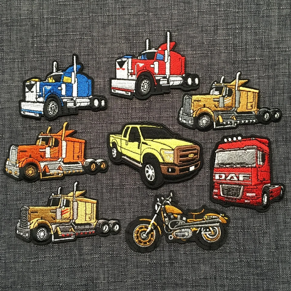 SEMI TRAILER Prime Mover Ute Truck Motorcycle Embroidered Patch Badge Iron-On - Image 1 of 1