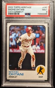 2022 Topps Heritage 150 City Connect Throwback Shohei Ohtani SSP * PSA 9 MT SAUBER - Bild 1 von 2