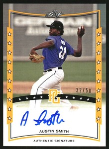 2014 Leaf Perfect Game Showcase Autographs Gold #AAS1 Austin Smith /50