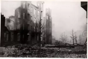 WWII Photo Destroyed Buildings Copenhagen Denmark Small Size 9x6cm World War 2 - Picture 1 of 2