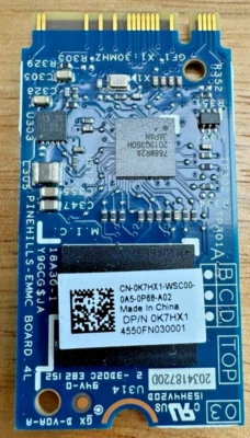 GENUINE Dell Latitude 3310 3320 64GB eMMC Storage Media SSD PN 0K7HX1 - Image 1 of 2