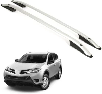 Roof Rails Fits Toyota Rav 4 2013-2019 Car Side Racks For Roof Aluminum Silver - Image 1 of 4