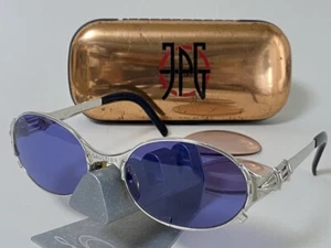 Jean Paul Gaultier 56-5106 Vintage Sunglasses Silver Frame Pink & Blue Lens - Picture 1 of 10