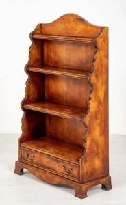 Regency Revival Waterfall Bookcase Cherrywood - Picture 1 of 6
