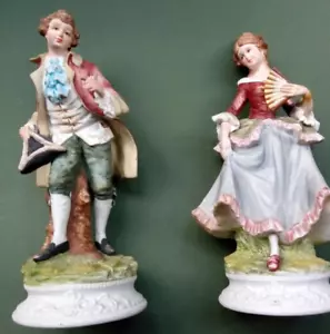 pair of large Lady and Gentlemen Figurines - Picture 1 of 6