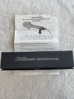 REALISTIC NO.33-919A DUAL PATTERN ELECTRET CONDENSER STEREO MICROPHONE,Preowned - Image 1 of 4