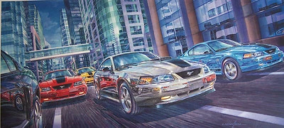 2003 2004 FORD MUSTANG MACH 1 COBRA ART SVT RACING 40TH SHAKER HOOD 4.6 IRVINE - Image 1 of 4