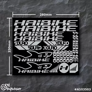 Haibike V2 Stickersatz Grau | Aufkleber Set Fahrrad eBike BMX MTB Rahmen - Bild 1 von 4