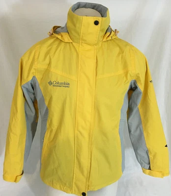 Columbia Raincoat 带衬里 3 合 1 黄色 Omni Tech 钛男式中号 — 第 1/4 张图片