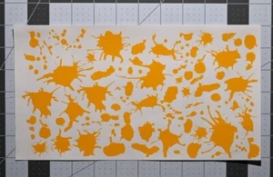 Paint Blood Splatter High Heat Vinyl Stencil Kit - 2x 11"x6" Sheets Durable - Picture 1 of 7