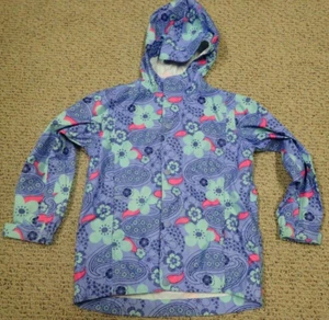 REI HOODED WINDBREAKER/RAIN JACKET size XXS (4-5) Multicolor Pattern Super Cute! - Picture 1 of 9