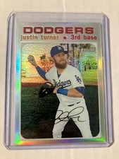 2020 Topps Heritage Justin Turner #THC-30 Chrome Silver Refractor /571