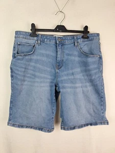 Mens casual shorts size w38 blue jeans denim bermuda slim fit Asos - Picture 1 of 7