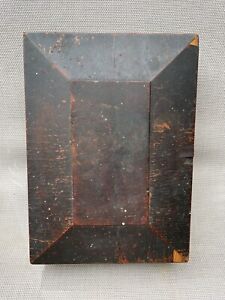 Antique Old Wooden Box Rare coffin top  Treasure Trinket document box Colonial