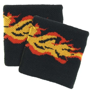 Zac's Alter Ego Adjustable Flame Print Sweatbands/ Wristbands - Picture 1 of 3