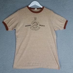 T-shirt vintage Caesars Palace Holmes vs Ali Ringer adulto grande Don King Hanes - Foto 1 di 12