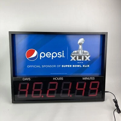 百事可乐记分板 SuperBowl XLIX 49 倒计时时钟 格伦代尔 亚利桑那州 — 第 1/4 张图片