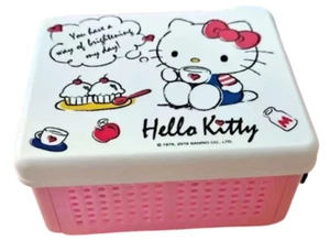 JAPÓN Sanrio Hello Kitty Dulce Plegable Caja Clasificadora Cosméticos Contenedor Almacenamiento - Imagen 1 de 3