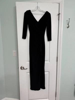 Ralph Lauren Black Evening Dress Size 2P - Image 1 of 3