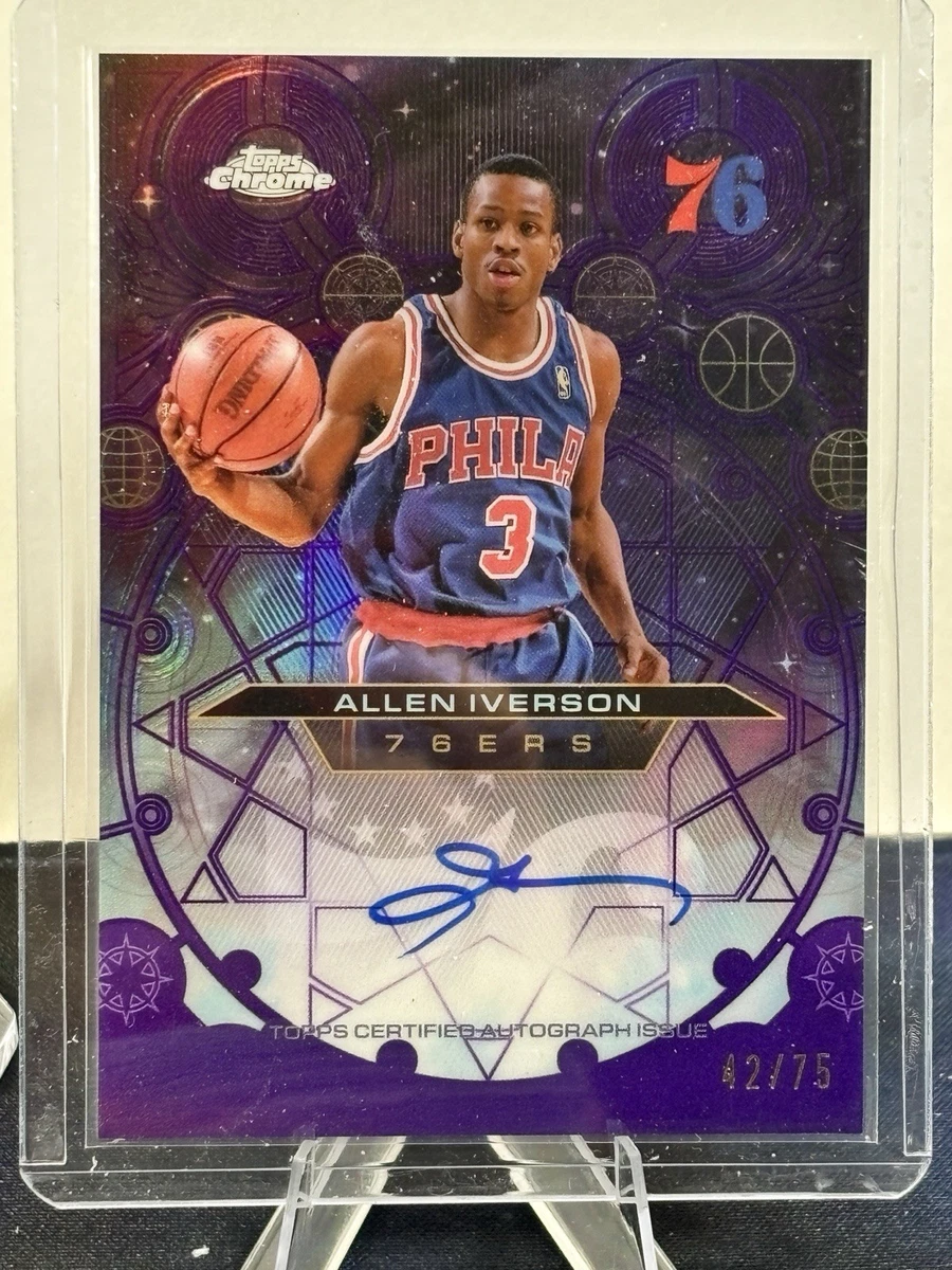 その他 Allen Iverson rc auto topps Allen Iverson 1996-97 Topps Autograph Rookie Card #171 PSA/DNA 10