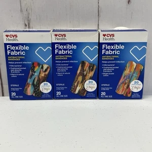 Flexible Fabric Antibacterial Sterile Bandages Etta Vee Designs 3 Boxes 20 Count - Picture 1 of 4