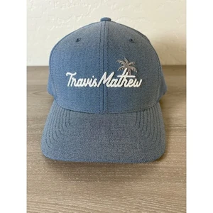Cappello uomo snapback Travis Mathew Bay Island blu OSFA - nuovo senza etichette - Foto 1 di 6