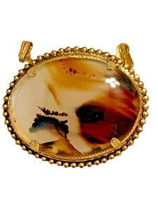 Vintage Dendrik Anhänger Gold gerahmt abgebildet - Bild 1 von 5