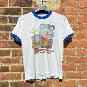 Vintage 70s Genesis Ringer T Shirt 1978 World Tour Prog Rock Band Small Slim Fit - Bild 1 von 20