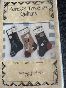 Kansas Troubles Quilters - Christmas Stockings - Tools Golf Fishing - #9637 - Picture 1 of 3