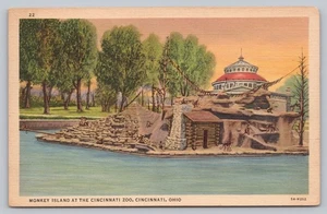 Cincinnati OH Monkey Island Cincinnati Zoo Frolic Play Enclosed Mountain N4 - Picture 1 of 2