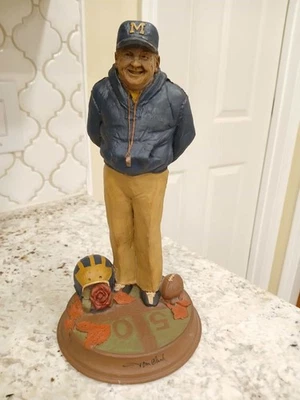 TOM CLARK BOSCHEMBECHLER MICHIGAN WOLVERINES FIGURE 1983 SIGNED - Image 1 of 4