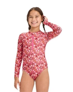 Cat & Jack Wild Leopard Spot One Piece Stretch Rash Guard UPF 50+ Small 6/7 - Picture 1 of 8