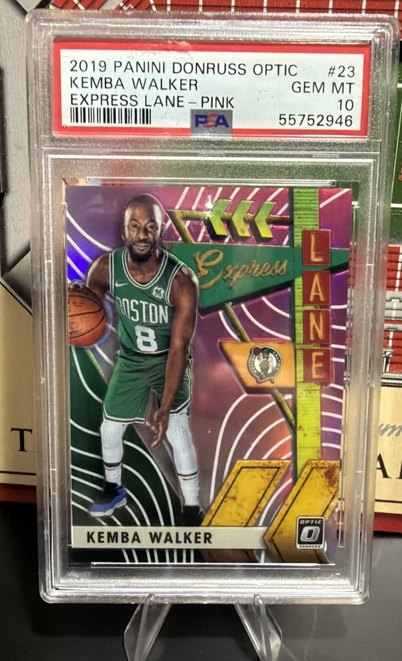 2019-20 Donruss Optic Express Lane Pink Holo #23 Kemba Walker #d 14/25 PSA 10 - Imagem 1 de 2