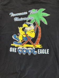 Vintage Tennessee Tech One Cool Eagle Single Stitch T Shirt Size Medium  - Picture 1 of 6