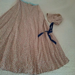 Cottage Prairie Skirt & Bonnet ReEnactment Old West Theatrical Costume Handmade - Picture 1 of 12