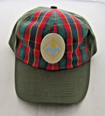BSA Twill WEBELOS CUB BOY SCOUT Cap Hat Plaid Green Youth M/L Flex Fit - Image 1 of 4
