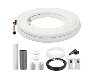 DELLA 16Ft Mini Split AC Line Set Includes 3/8" & 1/4" O.D. copper pipes - Image 1 of 3
