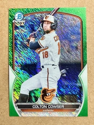 Colton Cowser 2023 Bowman - Chrome Prospects #BCP-144 Green Shimmer /99 MINT ! - Image 1 of 2