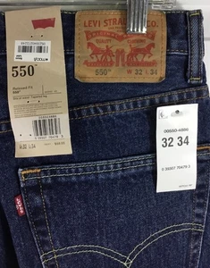 Levi’s 550 Relaxed Fit Jeans Men’s 32x34 Medium Wash Blue Denim 100% Cotton - Picture 1 of 9