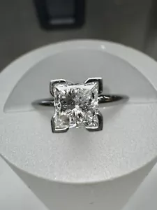 1 Carat Princess Cut Solitaire Diamond Ring - Picture 1 of 13