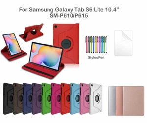 360 Rotate PU Leather Case Cover for Samsung Galaxy Tab 6 Lite 10.4" P610/P615 - Picture 1 of 14