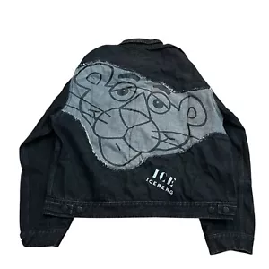 Chaqueta Denim Vintage Iceberg History Pink Panther Talla XXXL Negra - Imagen 1 de 6