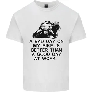 A Bad Day on My Bike Motorcycle Biker Mens Light Cotton T-Shirt - Picture 1 of 29