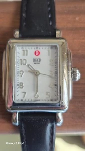 MICHELE Deco Mini Ladies Watch MOP Dial Ref. MW06D00A0025 Leather - ALL Original - Picture 1 of 1