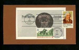 Ranto Cachet US FDC #1941 on UX58 w/ 1478 Hanson Paul Revere USA Patriotic 1981 - Picture 1 of 2