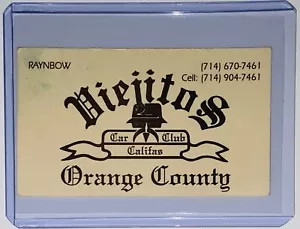 Viejitos Car Club Califas Orange County OC Visitenkarte Raynbow leere Rückseite - Bild 1 von 2